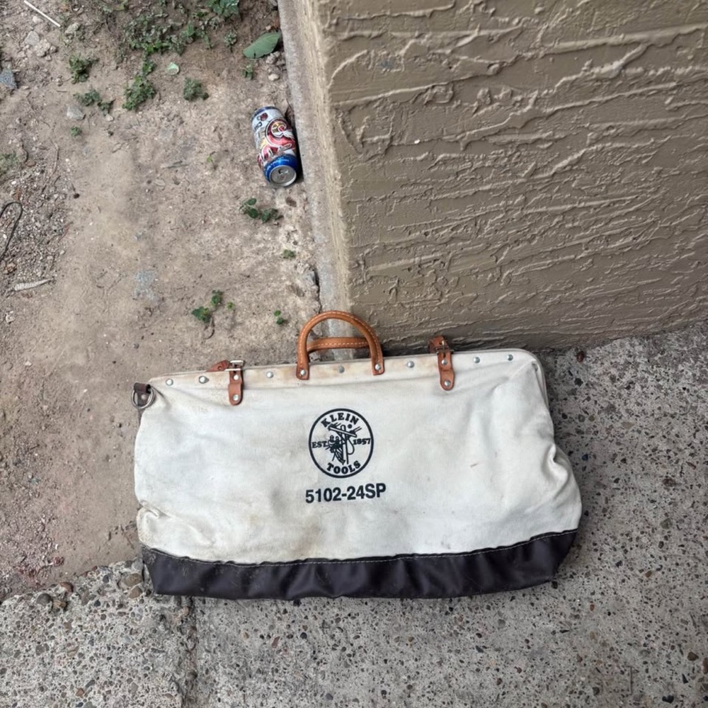 Klein Tools White and Black Duffel Bag